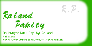 roland papity business card